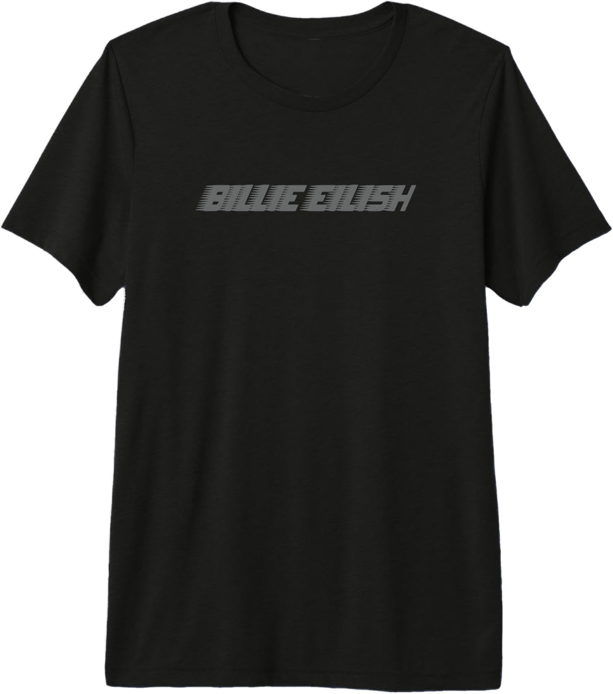 Billie Eilish Official Grey Billie Logo Premium Tri-Blend T-Shirt