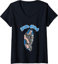 Womens Billie Eilish Official Bling V-Neck T-Shirt