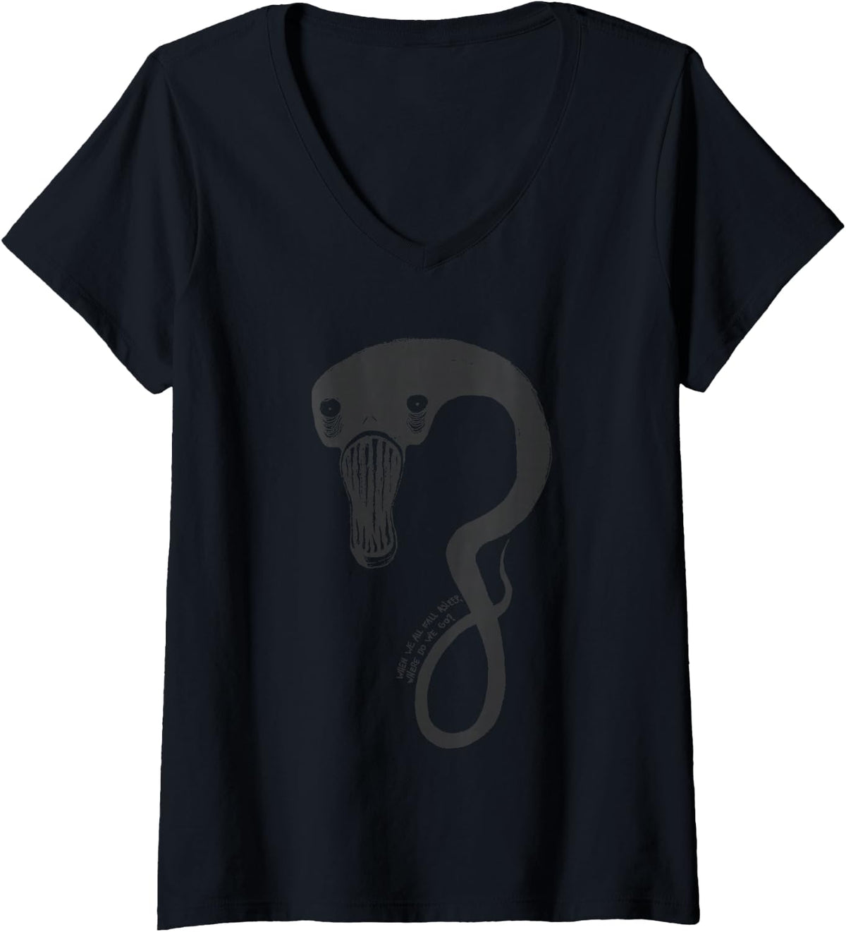 Womens Billie Eilish Official Monster Black V-Neck T-Shirt