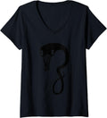 Womens Billie Eilish Official Monster Black V-Neck T-Shirt