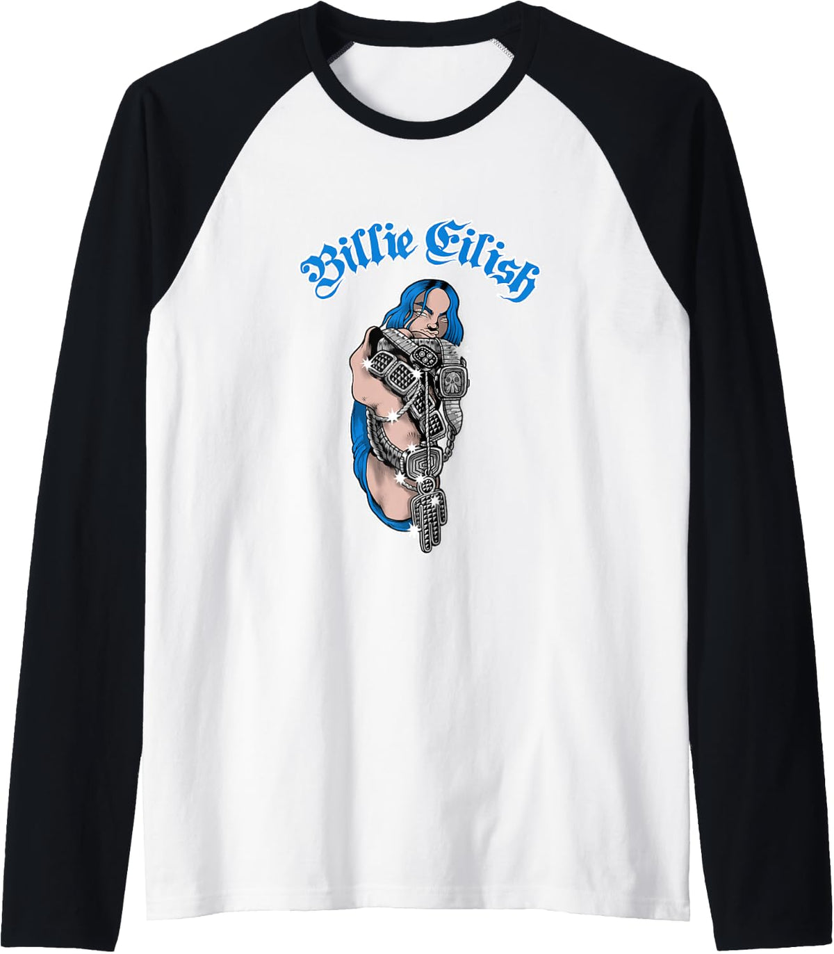 Billie Eilish Official Bling Raglan Baseball Tee