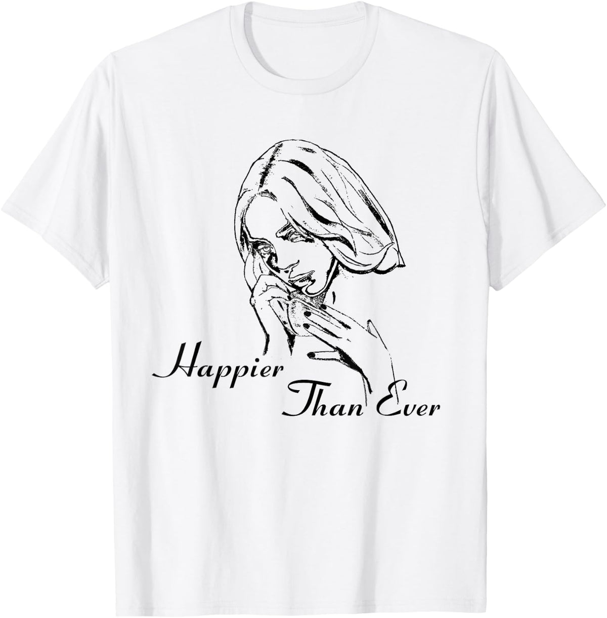 Official Billie Eilish Happier Than Ever White T-Shirt