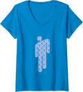 Womens Billie Eilish Official Blohsh Blue V-Neck T-Shirt