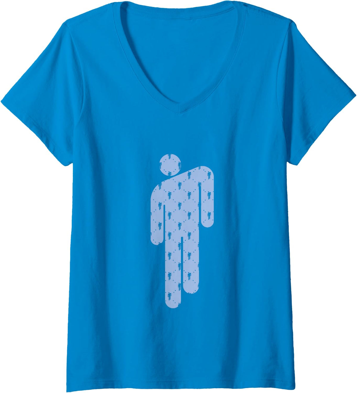 Womens Billie Eilish Official Blohsh Blue V-Neck T-Shirt