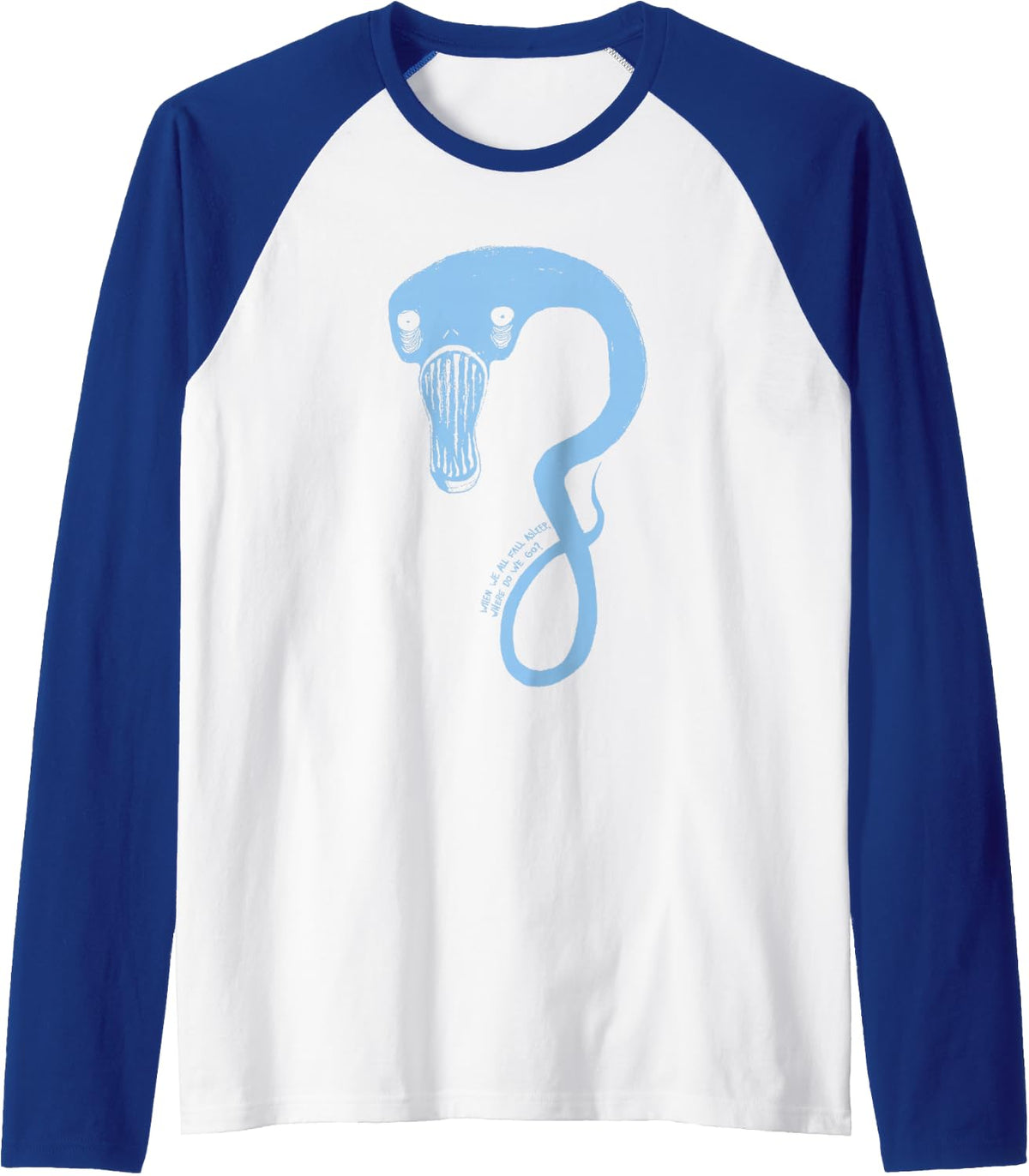 Billie Eilish Official Monster Blue Raglan Baseball Tee