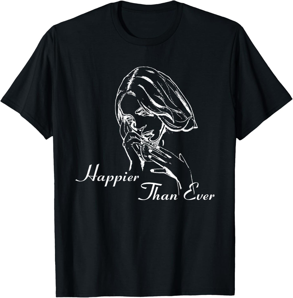 Official Billie Eilish Happier Than Ever Black T-Shirt
