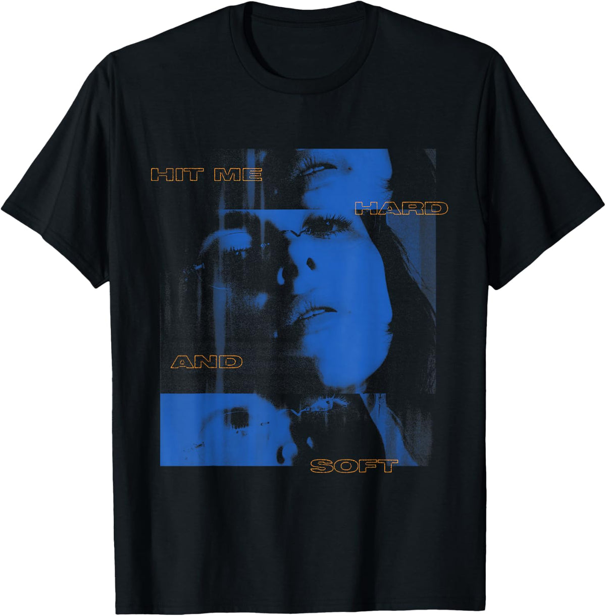 Official Billie Eilish HIT ME Hard and Soft Blue Photo T-Shirt Tee for Women and Men
