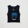 Contrast Stitch Cover Crop Tank