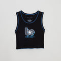 BE CONTRAST LETTUCE EDGE TANK