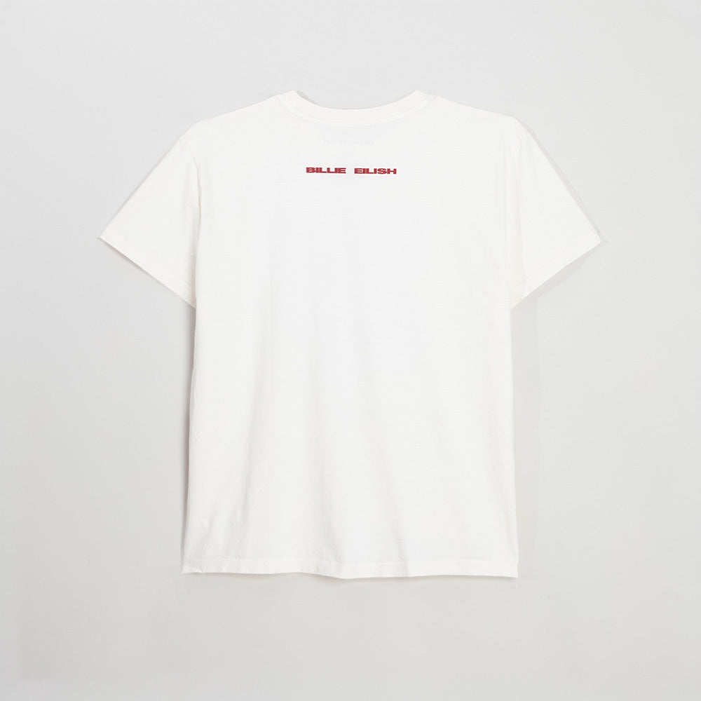 Falling Scatter Text White T-shirt