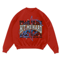 Live in 3D Embroidered Star Red Crewneck